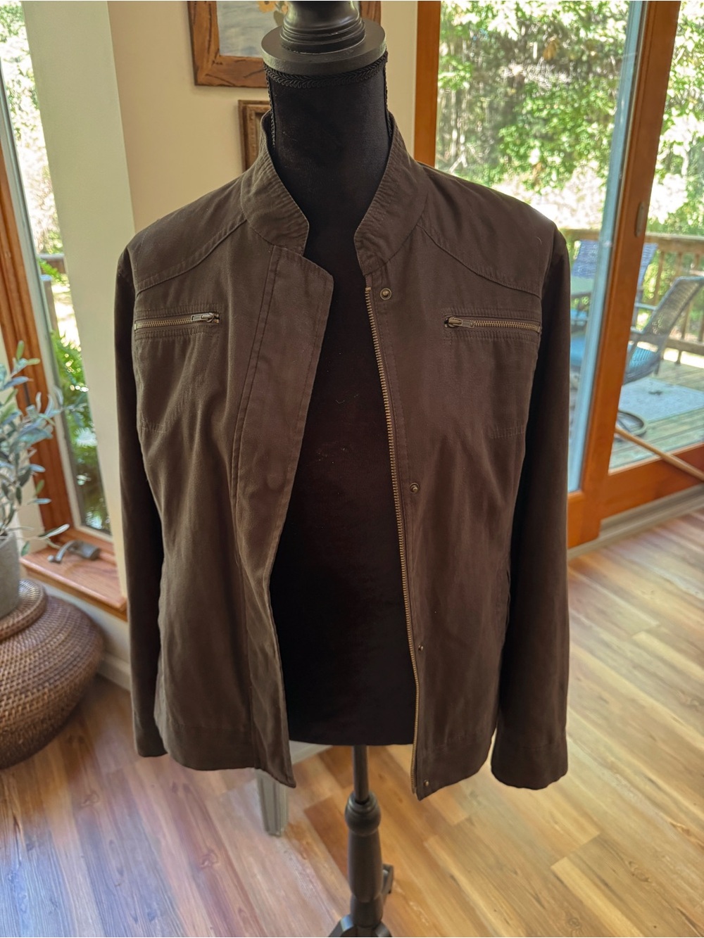 Chicos suede style jacket. Size 1